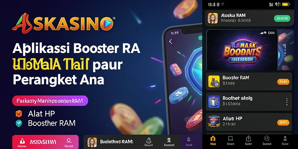 Antarmuka sederhana dan fungsional dari aplikasi Booster RAM ASKASINO.