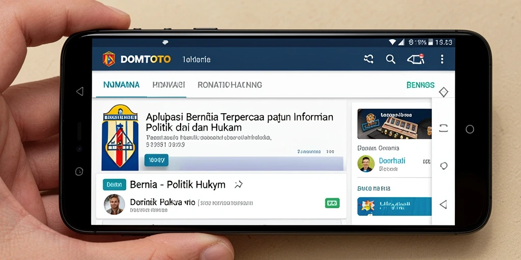 Tampilan antarmuka aplikasi DOMTOTO yang informatif dan mudah digunakan.