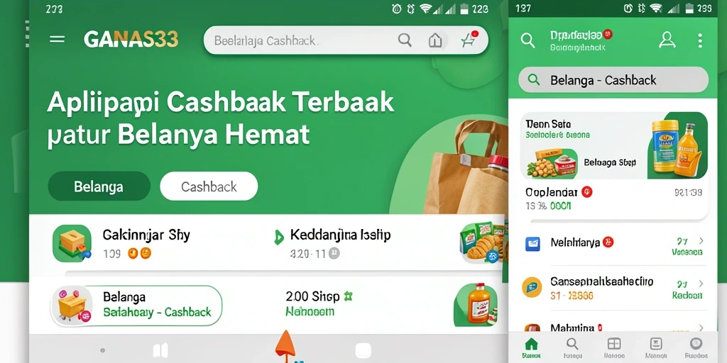 Tampilan antarmuka aplikasi Cashback GANAS33 yang mudah digunakan.