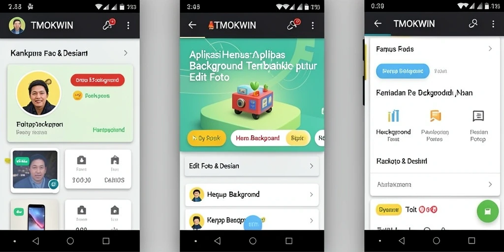 Antarmuka pengguna aplikasi TMOKWIN saat menghapus background.