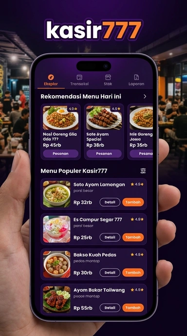 Tampilan katalog aplikasi kasir777