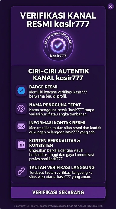 Tampilan kanal resmi kasir777
